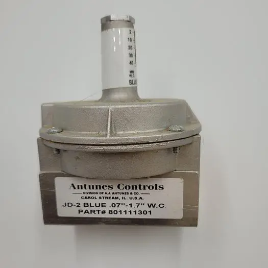 Used ANTUNES CONTROLS ANTUNES CONTROLS JD-2 BLUE .07" - 1.47" WC PART 801111301 Industrial Controls | ND Industrial Surplus #1218820