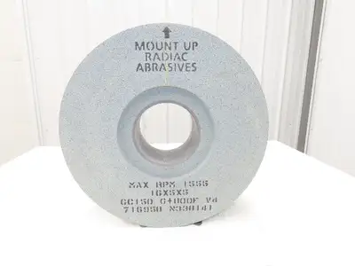 Radiac Abrasives N338141 16x5x5 Surface Grinding Wheel GC150 G+800F V4 1555RPM