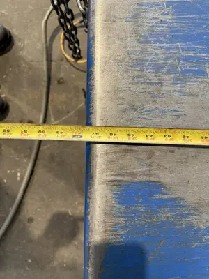 4,000 LB 48" X 48" HYDRAULIC TILT TABLE. STOCK # 1003725.
