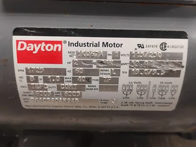 DAYTON 1K067A Motors | ESS Industrial Equipment Sales (5)
