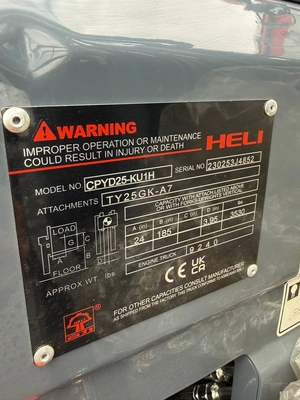 New | in-Stock 2026 HELI CYPD25-KU1H Misc Forklifts Wisconsin US | Forklifttrader.com #1460008