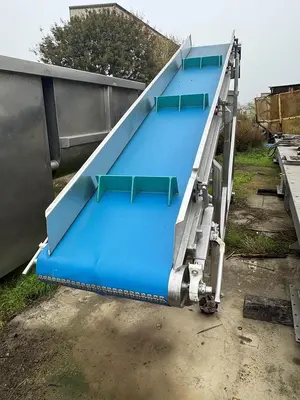 Conveyor, Belt, Incline, 24” W x 13’ L, Stainless Steel, Cleated, 2 HP, #5991605