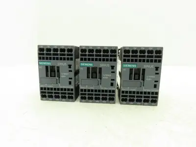 Siemens 3RH2131-2AK60 SIRIUS Contactor Relay 3NO + 1NC 120VAC Size S00 Lot of 3