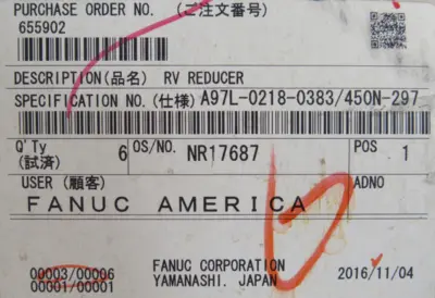 NEW NABTESCO A97L-0218-0383#450N-297 REDUCER RV-450N-297 XGMF-22706