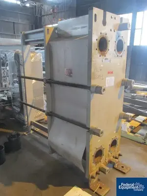 USED ITT 1,848 Sq Ft ITT Bell & Gosset Plate Heat Exchanger, S/S, 150#