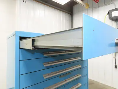 Nu-Era Modular Tool Storage Cabinet 10 Drawer 45x28x61" Stanley Vidmar Blue