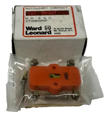 NEW WARD LEONARD 5M-065 AUXILIARY CONTACT SER. 5000 5M065