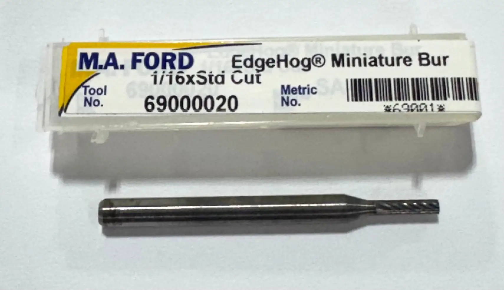 M.A. Ford 1/16" Miniature Carbide Burr SA-41 Cylinder Shape, Single Cut 1/8" Shank USA