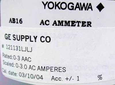 NEW YOKOGAWA AB-16 AC AMPERES METER 121131LJLJ AB16