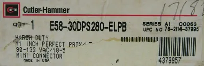 NEW CUTLER HAMMER E58-30DPS280-ELPB PROXIMITY SENSOR E5830DPS280ELPB