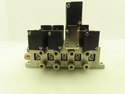 SMC VV5FS2 Plug-In 4-Station Manifold Control Unit VFS2000 Solenoid Valve Bank