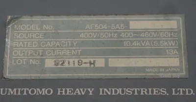 USED SUMITOMO AF504-5A5 SMAC PAC DRIVE AF5045A5