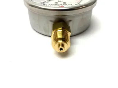 USED NUOVA FIMA RADIAL GLYCERINE MANOMETER 0-40 BAR, G 1/4, 63 MM