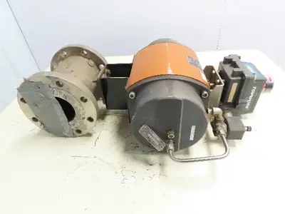 Flowserve Ser 39 Pneumatic Actuator Stainless 4" Flanged Ball Valve 33-39-SN-R6