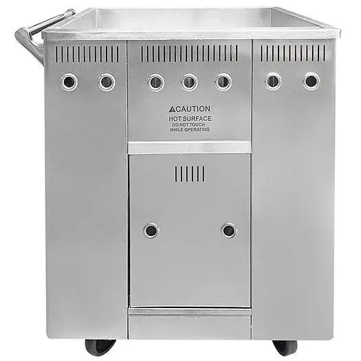 Stainless Steel Dim Sum Steam Cart Hong Kong Style