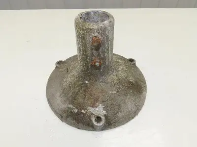10" Cast Aluminum Pedestal Base Round Pipe Conveyor Leg Stand Adj Height