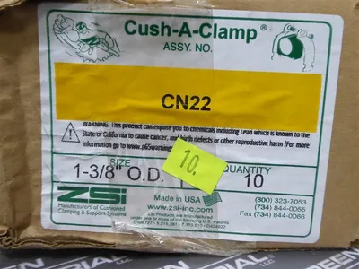 Box of 10 ZSi Cush-A-Clamp CN22 1-3/8" Cushioned Steel Clamp New NIB