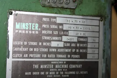 USED MINSTER P2-75-42