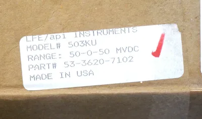 NEW API/LFE 53-3620-7102 DIRECT CURRENT AMMETER 50-0-50 MVDC, 503KU