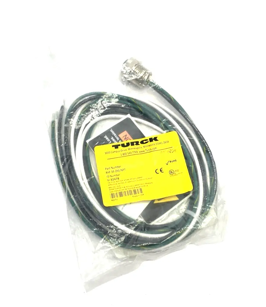 New | in-Stock Turck Powerfast Panel-mount Receptacle Bulkhead Connector U-32478 Disconnects Michigan US | Maverick Industrial Sales #1410914