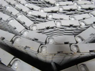 Intralox 400FG Flush Grid Conveyor Belt 2" Pitch 19-11/16"x 55' 17% Open Area