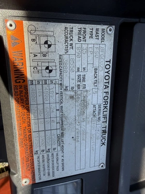 Used TOYOTA 8FGCU25 Misc Forklifts West Virginia US | Miedema Asset Management Group #1421878