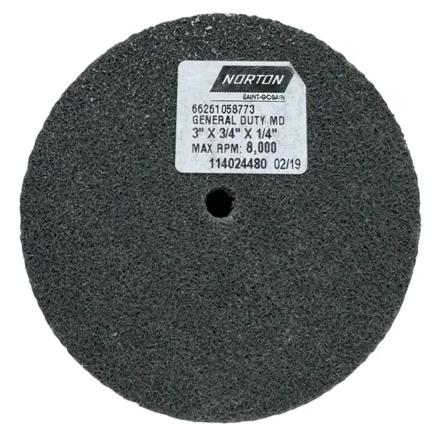 Norton 3" x 3/4" x 1/4" Rapid Blend General Duty Unified Wheel Silicon Carbide