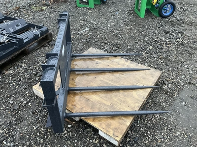 USED JCT SKID STEER BALE SPEAR WITH 4 TINES