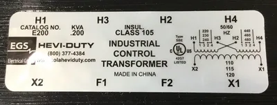Sola EGS E200 Heavy Duty Transformer 4C-26