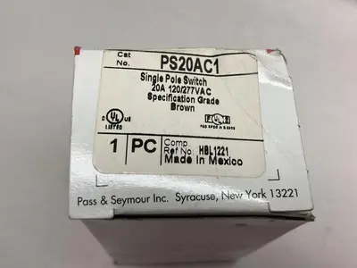 New | in-Stock PASS & SEYMOUR PS20AC1 Miscellaneous Equipment (Electrical & Power) Ohio US | Surplus Asset Holdings #1425642