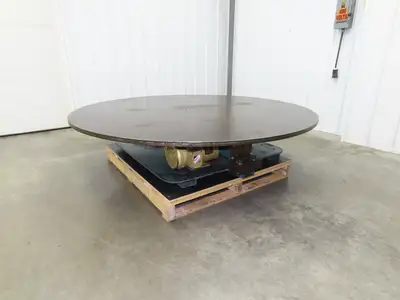 1" Steel Top Turn Table Work Bench Uncoiler 72" Top 2Hp 230/460V Motor