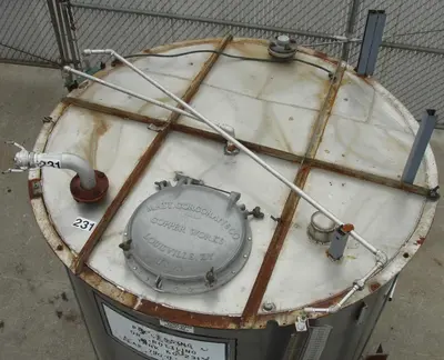 SPC9218  Tank 790 gallon vertical tank, Stainless Steel, slope