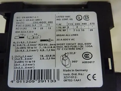 USED SIEMENS 3RA1120-4BA26-0BB4