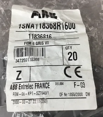 Used ABB/Entrelec FEM 6 GRIS Terminal Blocks South Carolina US | Palmetto Automation #1160685