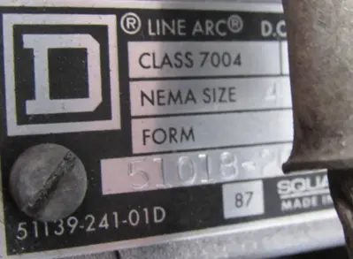 NEW SQUARE D 51018-202-545650 CONTACTOR SIZE 4 SER.A 51018202545650 7004-MFMO-1