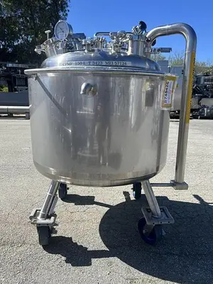 Tank, 40 Gallon (150 Liters), 316L Stainless Steel, Jacketed, 45 PSI Internal #5991206