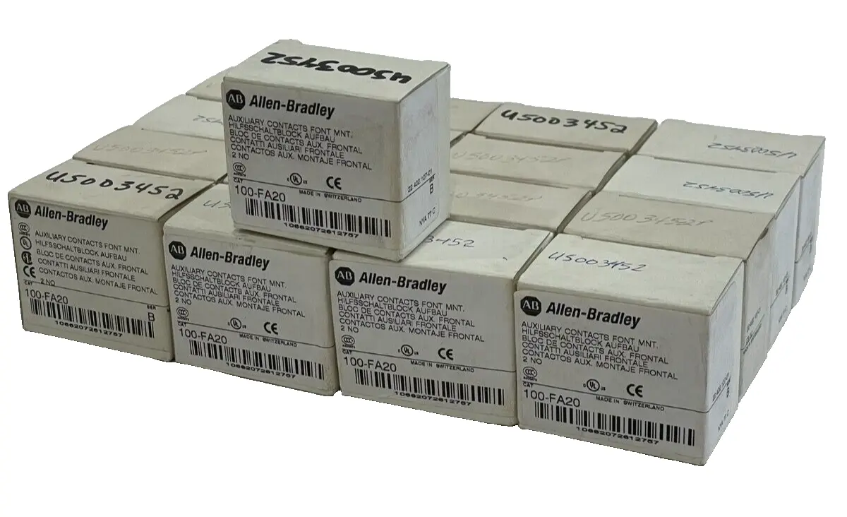 A / B 100-FA20 AUXILIARY CONTACT SERIES B LOT OF 17 NEW, SURPLUS