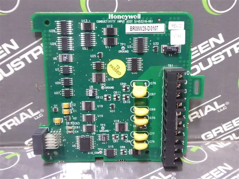 Honeywell 51453316-001 UDA Analyzer Conductivity Input Board Rev. D Used