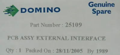 NEW DOMINO 25109 EXTERNAL INTERFACE BOARD
