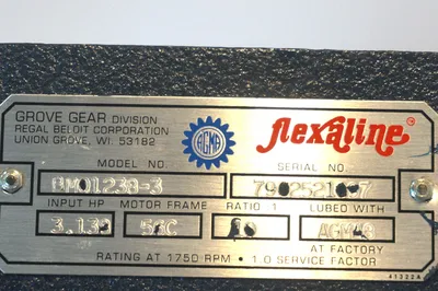 NEW GROVE GEAR BMQ1238-3 GEAR REDUCER BMQ12383