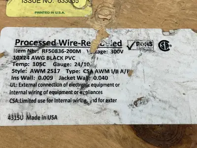 New | in-Stock Turck 10X24 AWG Black PVC 300V AWM 2517 200m 101550836 Misc Electrical & Power Parts Michigan US | Maverick Industrial Sales #1401412