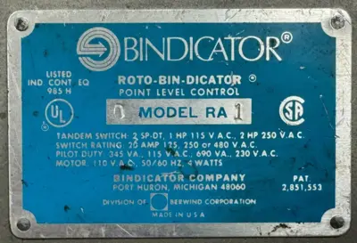 USED BINDICATOR RA1
