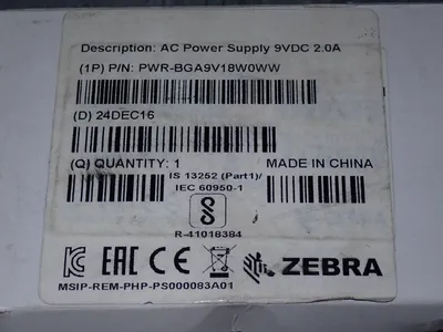 New | in-Stock ZEBRA PWRBGA9V18W0WW AC/DC Power Supplies Ohio US | HGR 24 #1094818