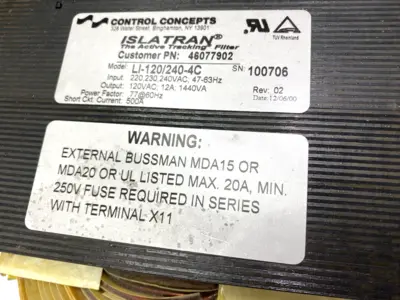 Used Control Concepts Islatran LI-120/240-4C Rev. 02 Transformers Michigan US | Maverick Industrial Sales #1401675