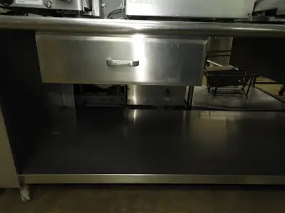 Used Falcon Restaurant Supply Used Commercial Stainless Steel Table with 2 Drawers Food Prep Tables Illinois US | Falcon Restaurant Supply #1376477