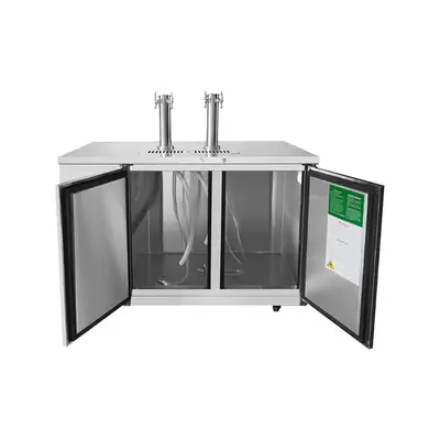 New | in-Stock Atosa New Atosa MKC58GR 58'' Keg Cooler with 2 Dual Tap Towers Beer Equipment Illinois US | Falcon Restaurant Supply #1375365