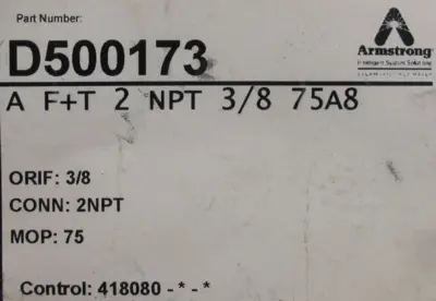 NEW ARMSTRONG D500173 STEAM TRAP 2"