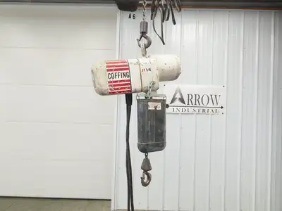 Coffing JF 1/4 Ton Electric Chain Hoist 16 FPM 9' Lift 230/460V 3PH