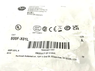 USED ALLEN-BRADLEY SER. A CONTACT CARTRIDGE BLOCK