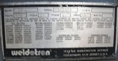 USED WELDOTRON 6401